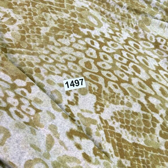 LOGO Lounge Cardigan Womens 3X Green Snakeskin Pockets Lori Goldstein Flowy - Picture 9 of 9